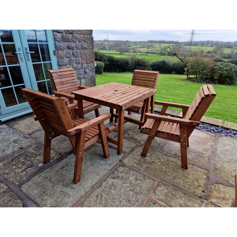 Swedish Redwood Garden Furniture Set by Croft - 4 Seats - Croft Home & Garden