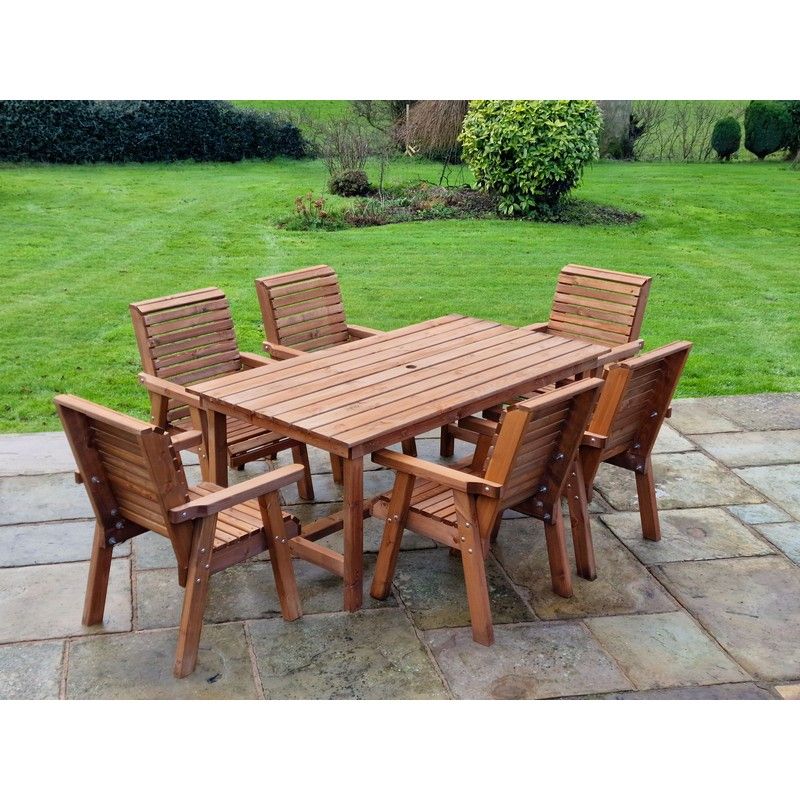 Swedish Redwood Garden Furniture Set by Croft - 6 Seats - Croft Home & Garden