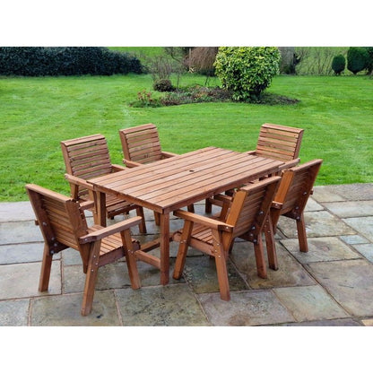 Swedish Redwood Garden Furniture Set by Croft - 6 Seats - Croft Home & Garden