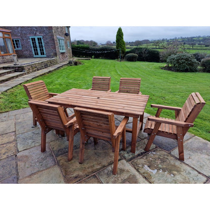 Swedish Redwood Garden Furniture Set by Croft - 6 Seats - Croft Home & Garden