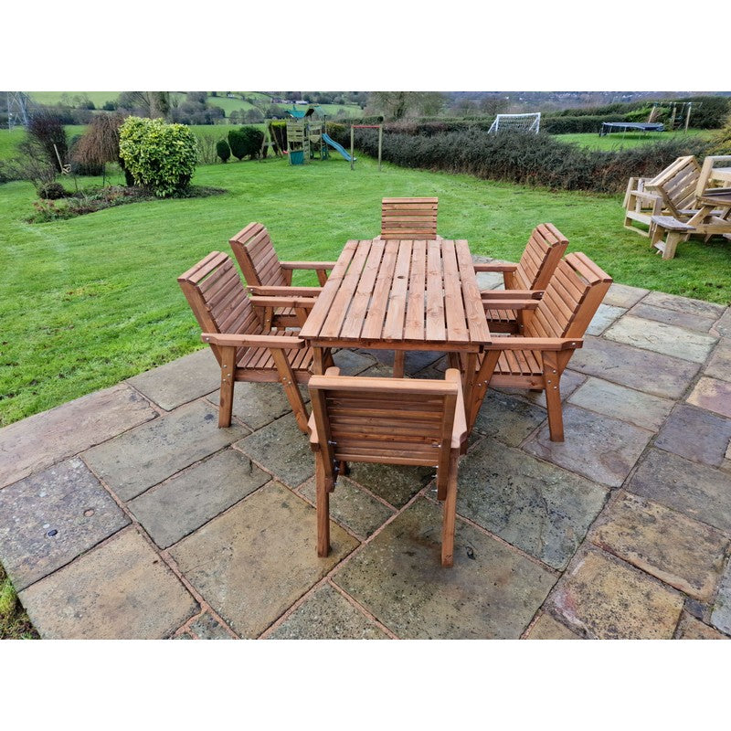 Swedish Redwood Garden Furniture Set by Croft - 6 Seats - Croft Home & Garden