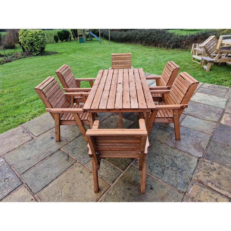 Swedish Redwood Garden Furniture Set by Croft - 6 Seats - Croft Home & Garden