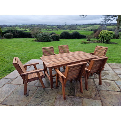 Swedish Redwood Garden Furniture Set by Croft - 6 Seats - Croft Home & Garden