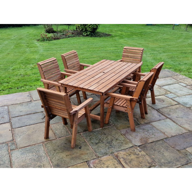 Swedish Redwood Garden Furniture Set by Croft - 6 Seats - Croft Home & Garden