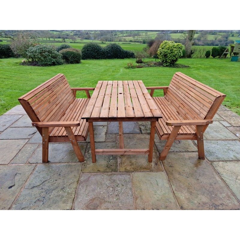 Swedish Redwood Garden Furniture Set by Croft - 6 Seats - Croft Home & Garden