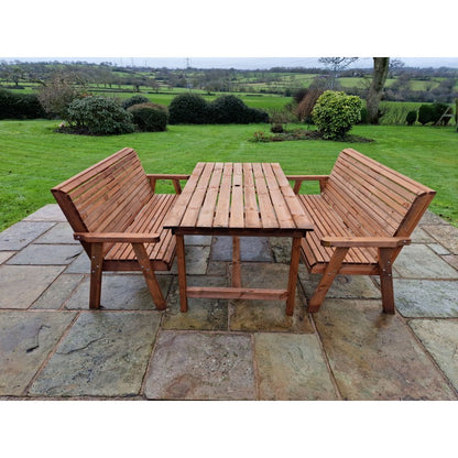 Swedish Redwood Garden Furniture Set by Croft - 6 Seats - Croft Home & Garden