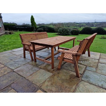 Swedish Redwood Garden Furniture Set by Croft - 6 Seats - Croft Home & Garden