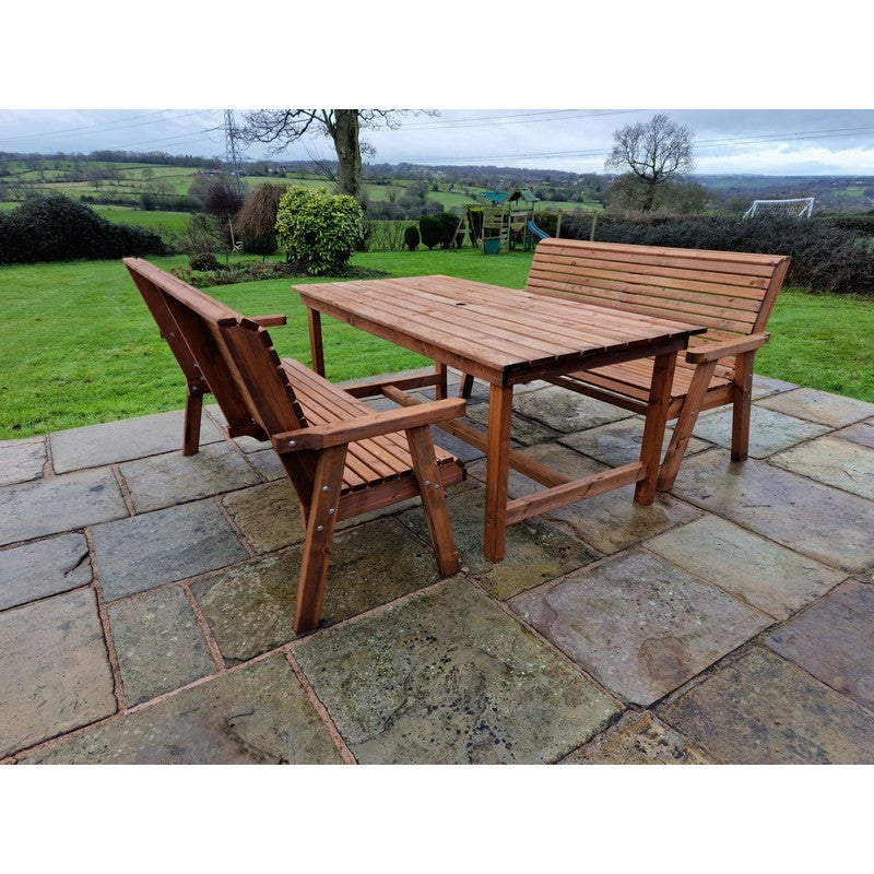 Swedish Redwood Garden Furniture Set by Croft - 6 Seats - Croft Home & Garden