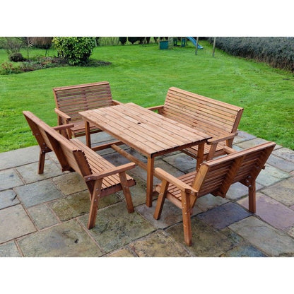 Swedish Redwood Garden Furniture Set by Croft - 10 Seats - Croft Home & Garden