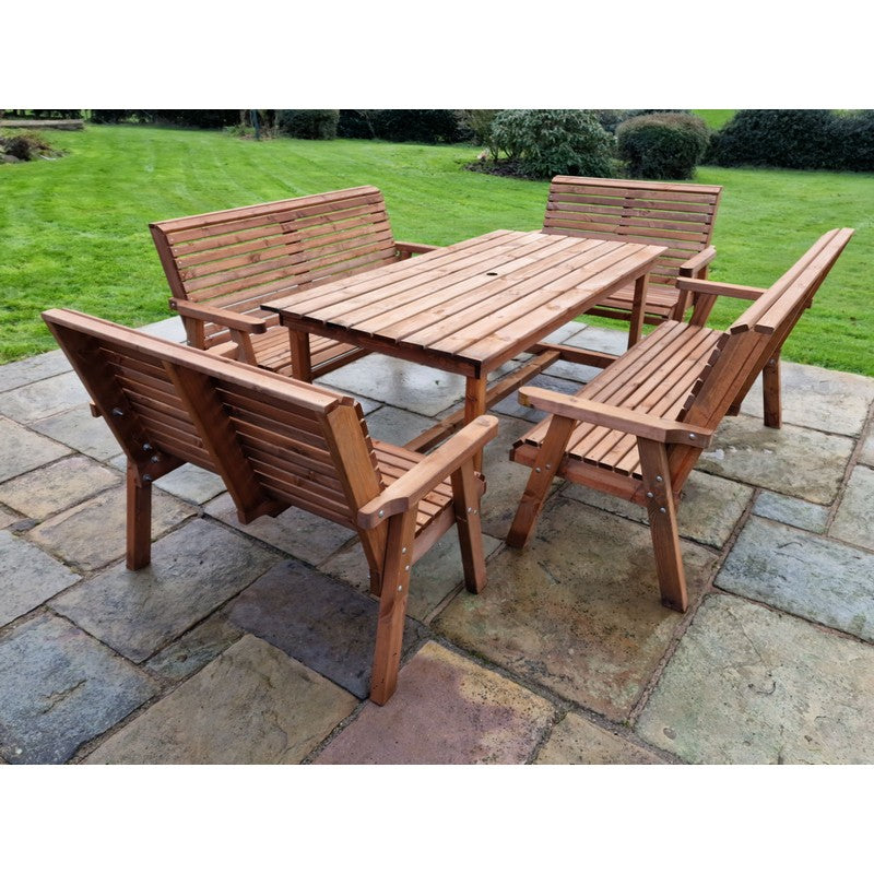 Swedish Redwood Garden Furniture Set by Croft - 10 Seats - Croft Home & Garden