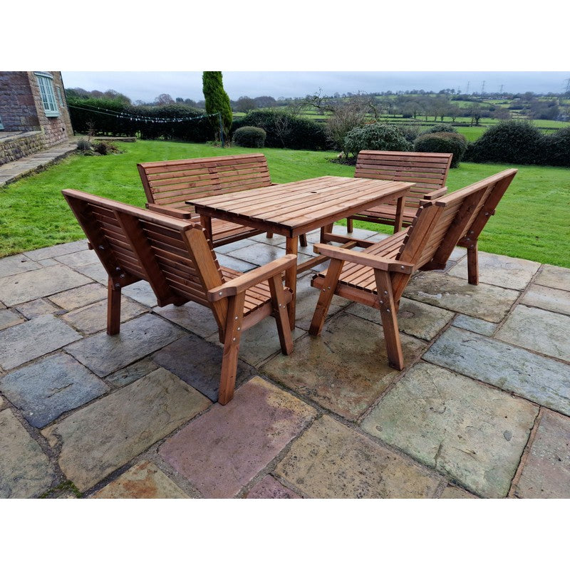 Swedish Redwood Garden Furniture Set by Croft - 10 Seats - Croft Home & Garden