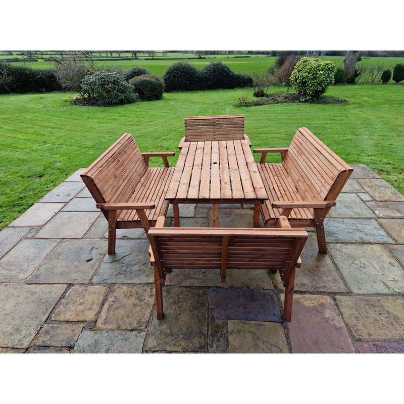 Swedish Redwood Garden Furniture Set by Croft - 10 Seats - Croft Home & Garden