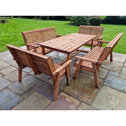 Swedish Redwood Garden Furniture Set by Croft - 10 Seats - Croft Home & Garden