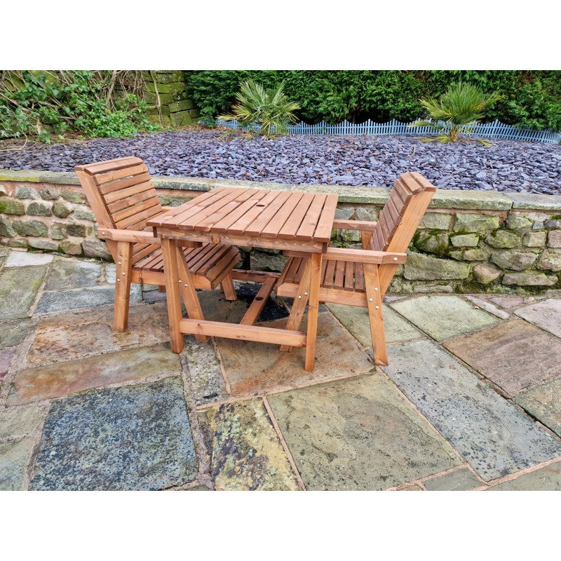 Swedish Redwood Garden Bistro Set by Croft - 2 Seats