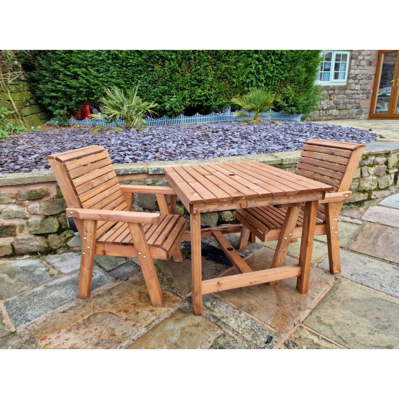 Swedish Redwood Garden Bistro Set by Croft - 2 Seats