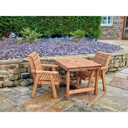 Swedish Redwood Garden Bistro Set by Croft - 2 Seats