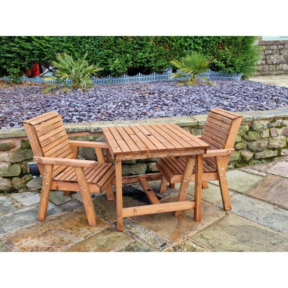 Swedish Redwood Garden Bistro Set by Croft - 2 Seats