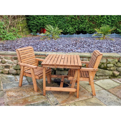 Swedish Redwood Garden Bistro Set by Croft - 2 Seats