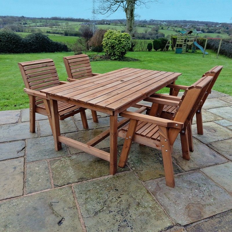 Swedish Redwood Garden Furniture Set by Croft - 4 Seats - Croft Home & Garden