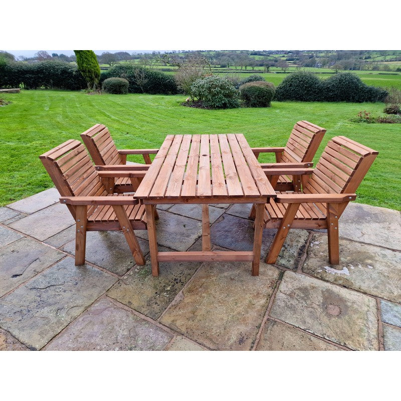 Swedish Redwood Garden Furniture Set by Croft - 4 Seats - Croft Home & Garden