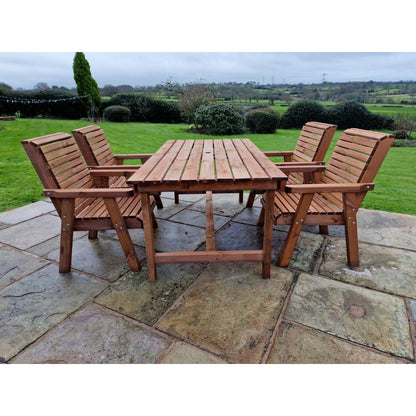 Swedish Redwood Garden Furniture Set by Croft - 4 Seats - Croft Home & Garden