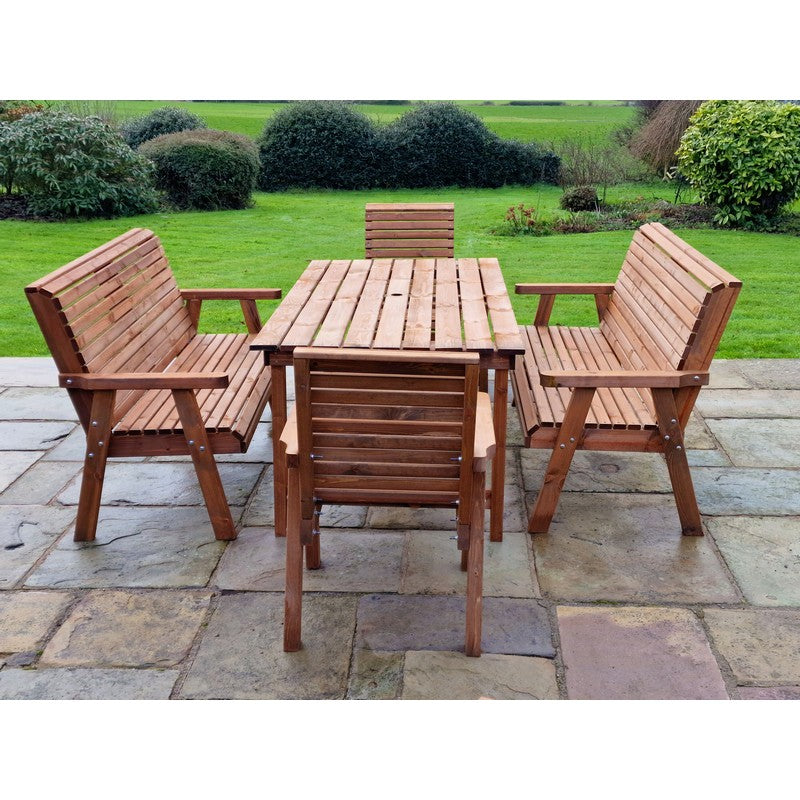 Swedish Redwood Garden Furniture Set by Croft - 8 Seats - Croft Home & Garden