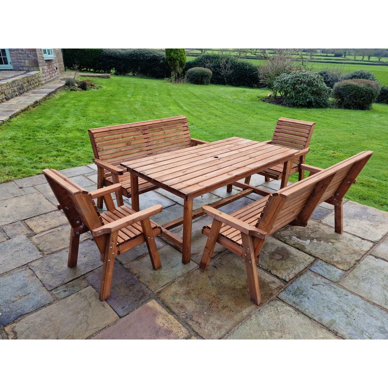 Swedish Redwood Garden Furniture Set by Croft - 8 Seats - Croft Home & Garden