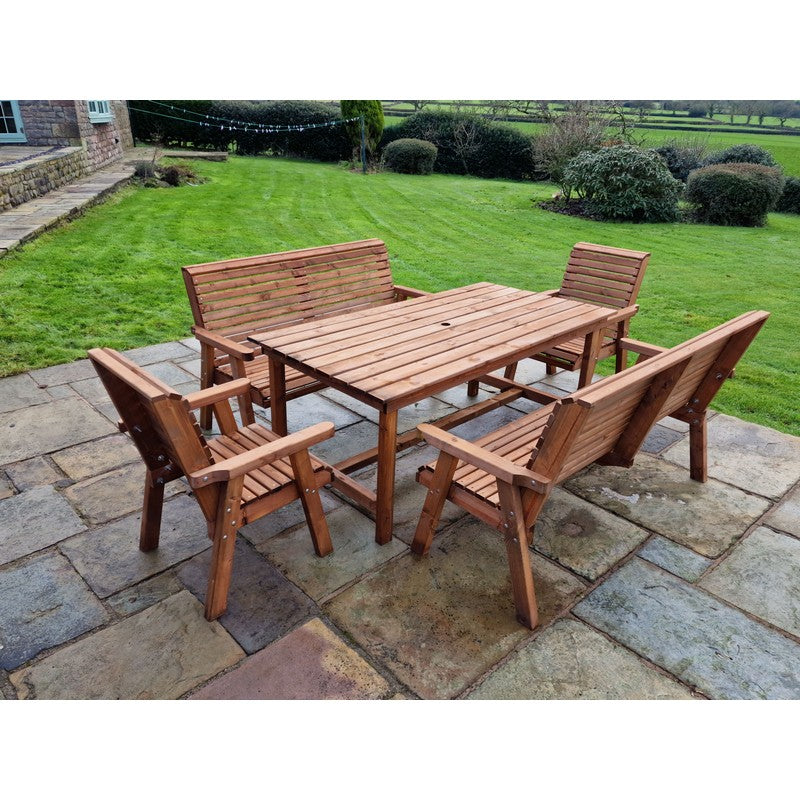 Swedish Redwood Garden Furniture Set by Croft - 8 Seats - Croft Home & Garden