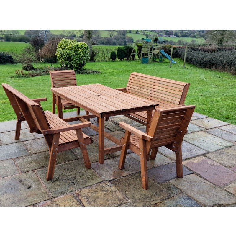 Swedish Redwood Garden Furniture Set by Croft - 8 Seats - Croft Home & Garden