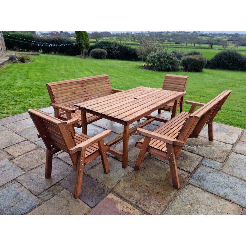 Swedish Redwood Garden Furniture Set by Croft - 8 Seats - Croft Home & Garden