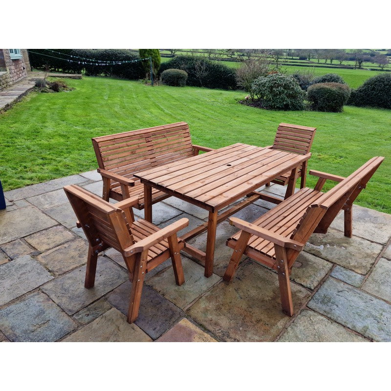 Swedish Redwood Garden Furniture Set by Croft - 8 Seats - Croft Home & Garden