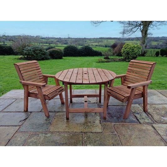 Swedish Redwood Garden Bistro Set by Croft - 2 Seat