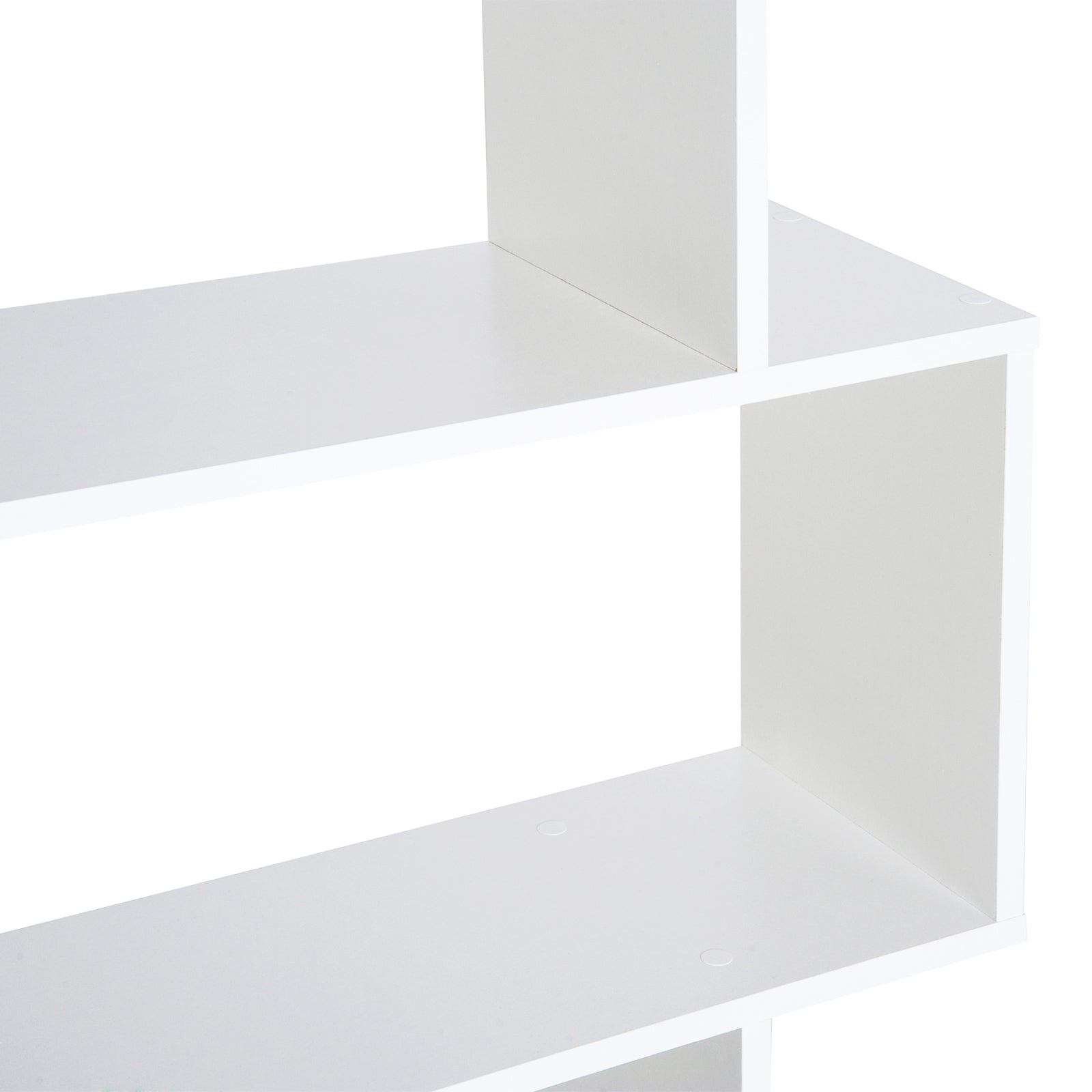 Homcom Particle Board 6-Tier Asymmetrical Shelving Unit White