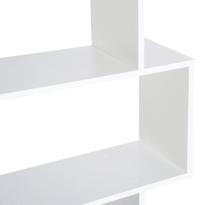 Homcom Particle Board 6-Tier Asymmetrical Shelving Unit White