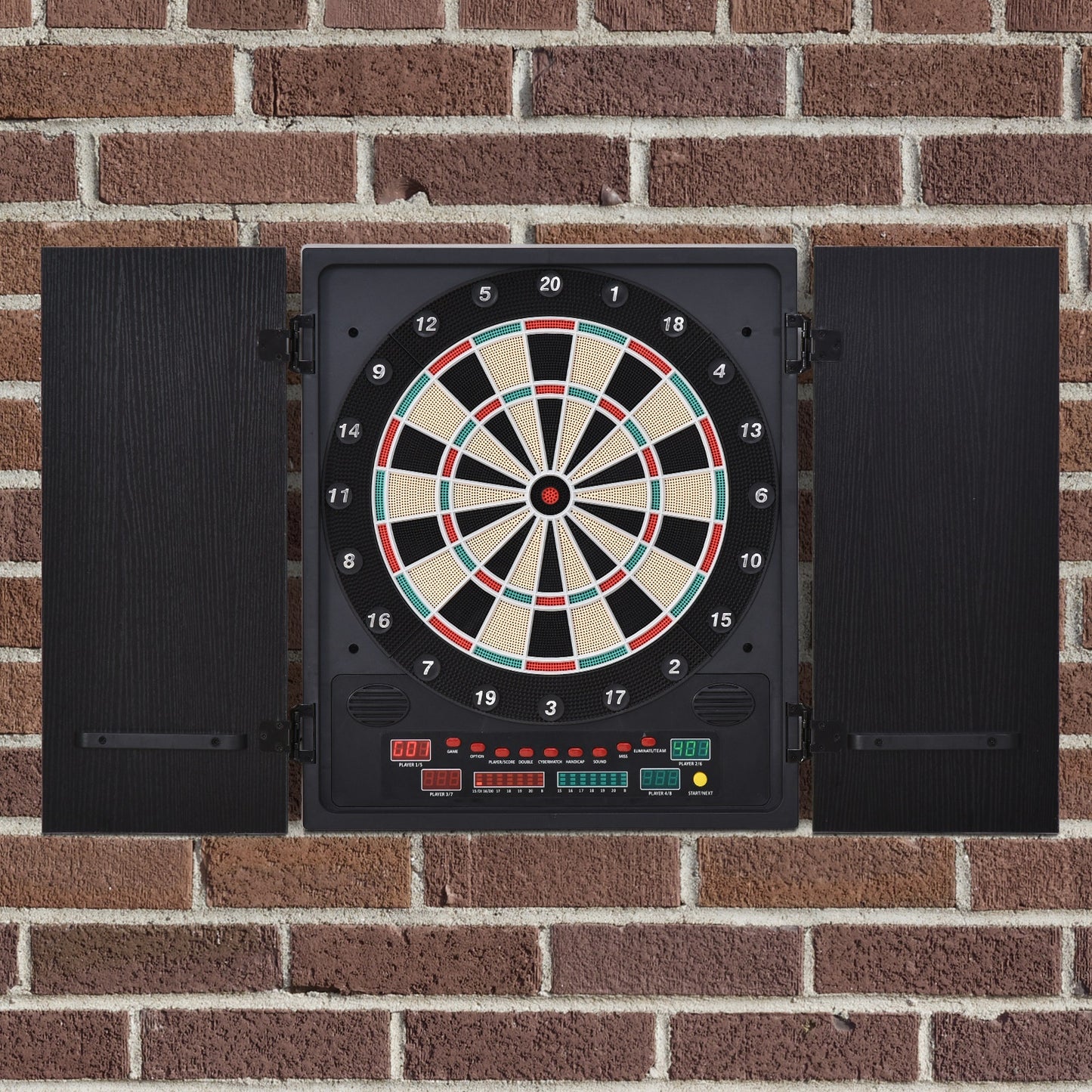 Homcom Medium-density fibreboard LED Electronic Dartboard w/ 12 Darts