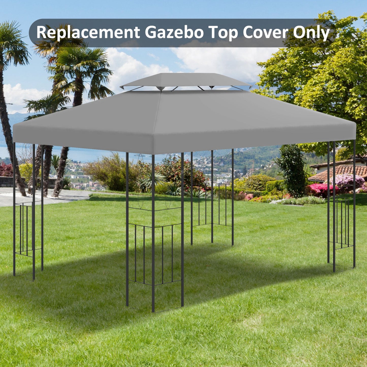 Outsunny 3x4m Gazebo Canopy Replacement Cover