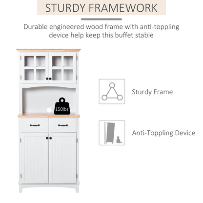 Homcom Freestanding Kitchen Cupboard