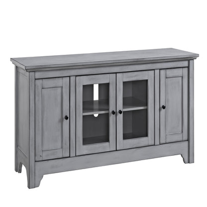 Rustic Large Sideboard Grey 4 Doors 8 Shelves