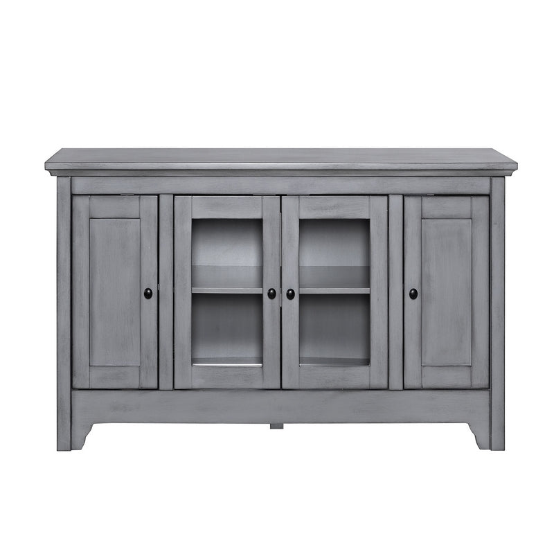 Rustic Large Sideboard Grey 4 Doors 8 Shelves