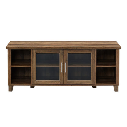 Classic TV Unit Brown 6 Shelves 2 Doors