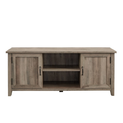 Rustic TV Unit Brown 4 Shelves 2 Doors