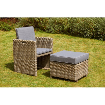 Wentworth Rattan Garden Patio Dining Set by Royalcraft - 10 Seats Grey Cushions - Croft Home & Garden