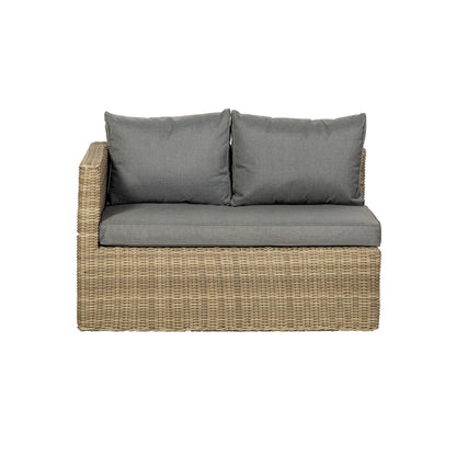 Wentworth Rattan Garden Corner Sofa by Royalcraft - 5 Seats Grey Cushions