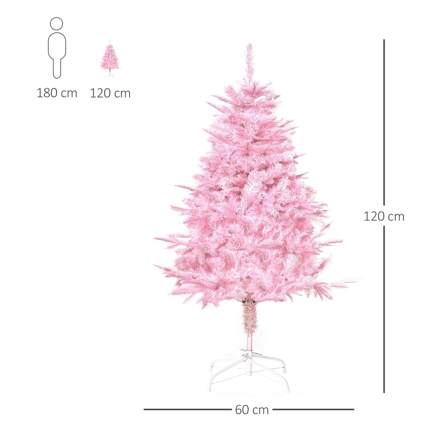 Homcom 4FT Artificial Christmas Tree Holiday Xmas Holiday Tree Decoration with Automatic Open for Home Party