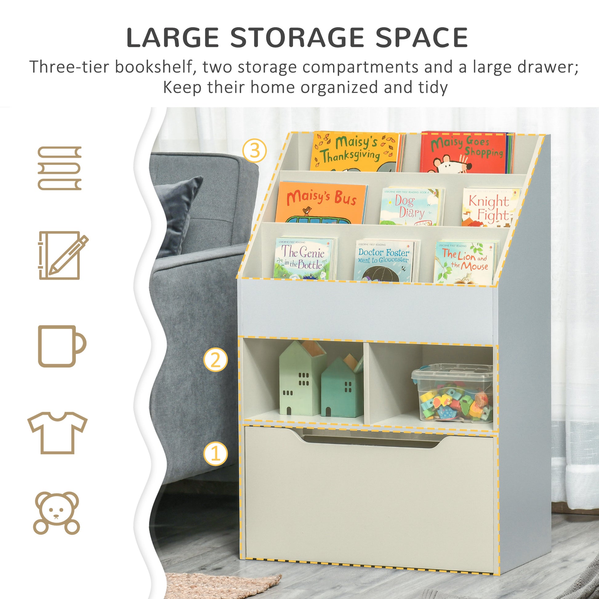 Homcom Kids Bookshelf