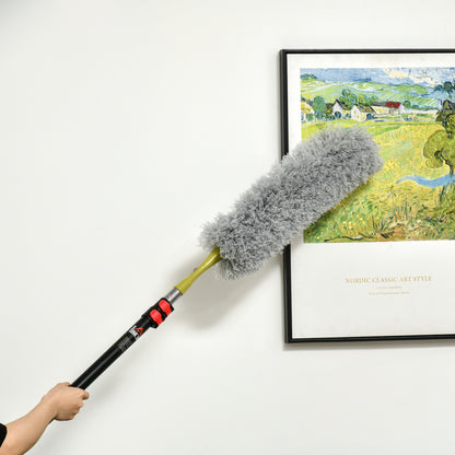 Homcom 4 Pieces Extendable Feather Duster with Aluminium Telescopic Pole 29"-71"