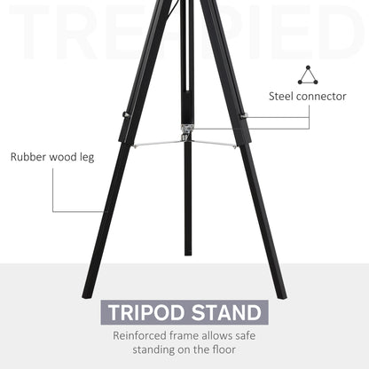 Homcom Modern Tripod Floor Lamps for Living Room with Fabric Lampshade