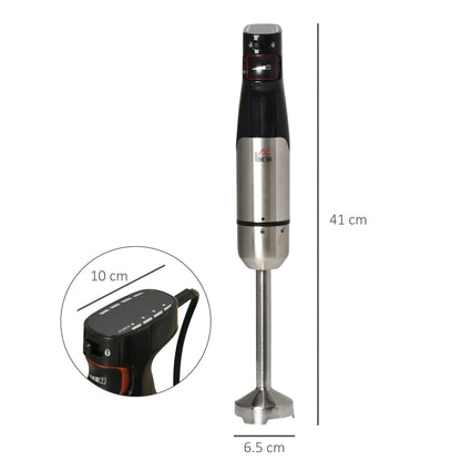 1000W 800ml Multi Speed Hand Blender Black by Homcom