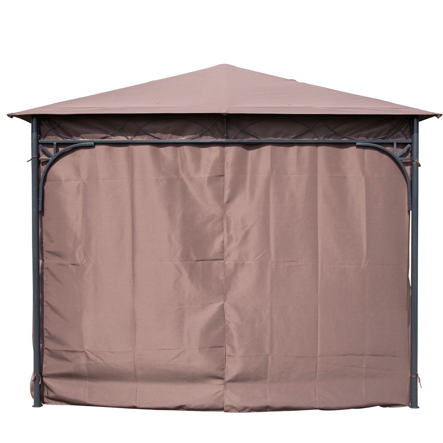 Outsunny 3x3 m Gazebo Pavilion-Coffee