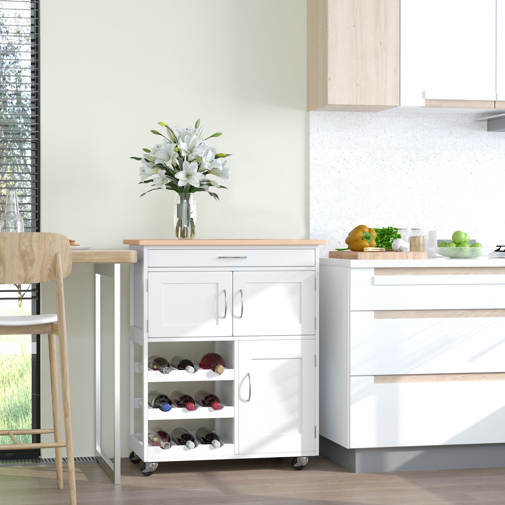 Homcom Modern Kitchen Trolley